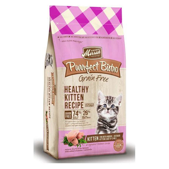 Merrick Purrfect Bistro Grain-Free Healthy Kitten Dry Cat Food – 4 lb