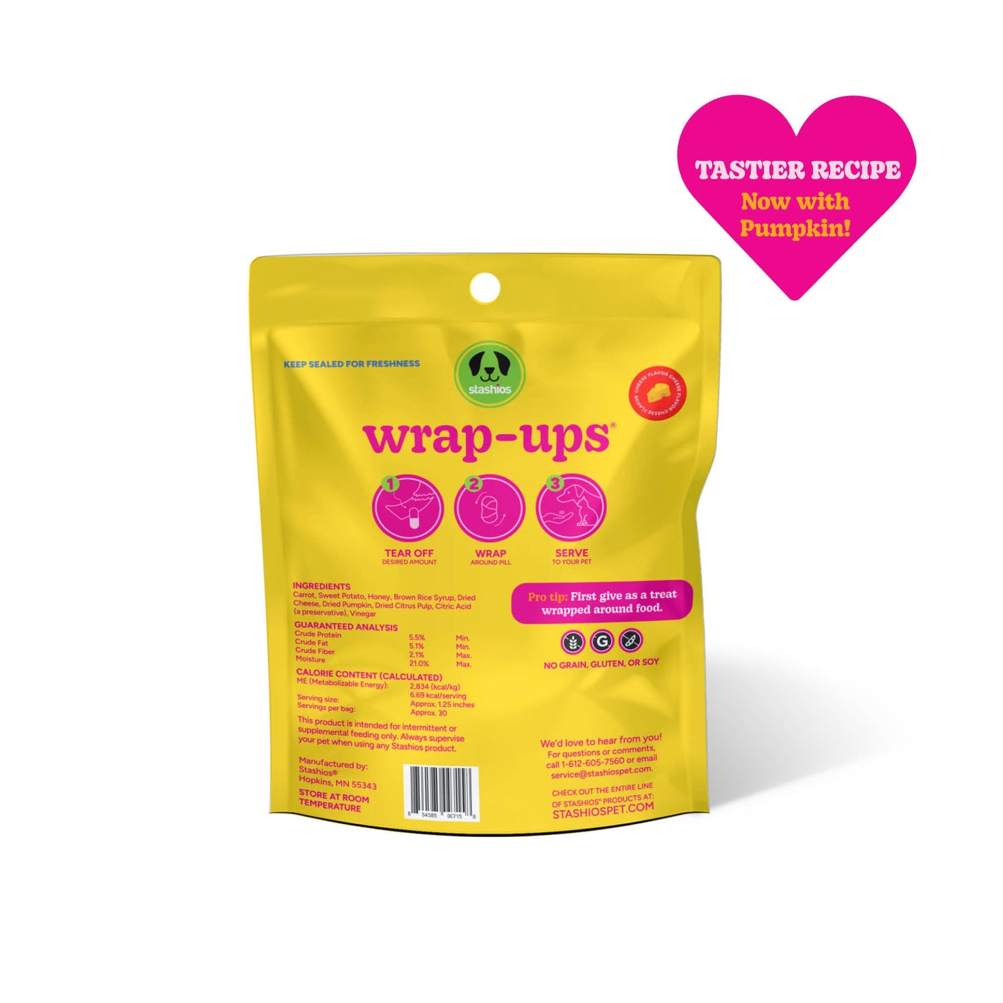Stashios Wrap-Ups โ Cheese Pill Wrapper for Dogs & Cats (2oz Roll)