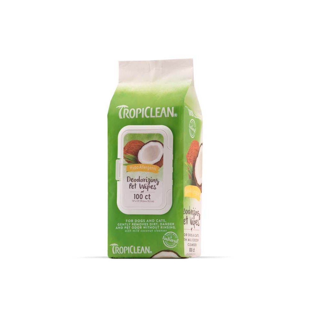 TropiClean Hypo-Allergenic Cleaning Wipes for Dogs 1ea/100 ct