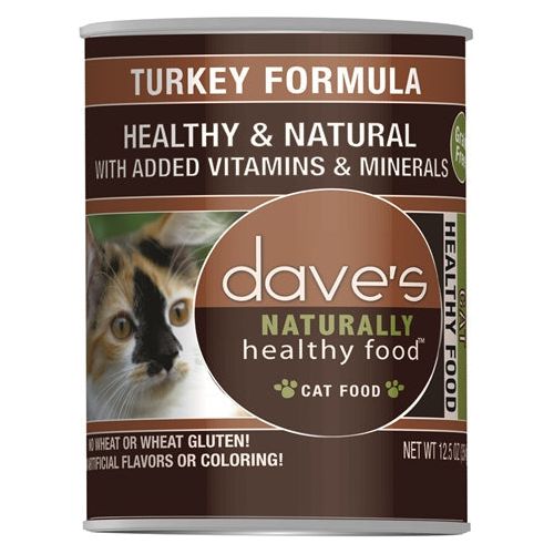 Dave's Naturally Healthy Turkey Formula Cat Food (12.5 oz, Case of 12)