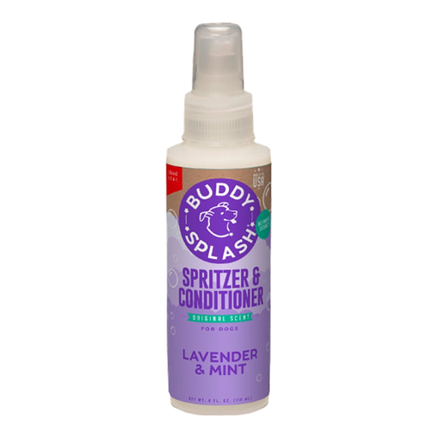 Cloud Star Buddy Splash Dog Deodorizing Spray โ Lavender & Mint Leave-In Conditioner (4oz Bottle)