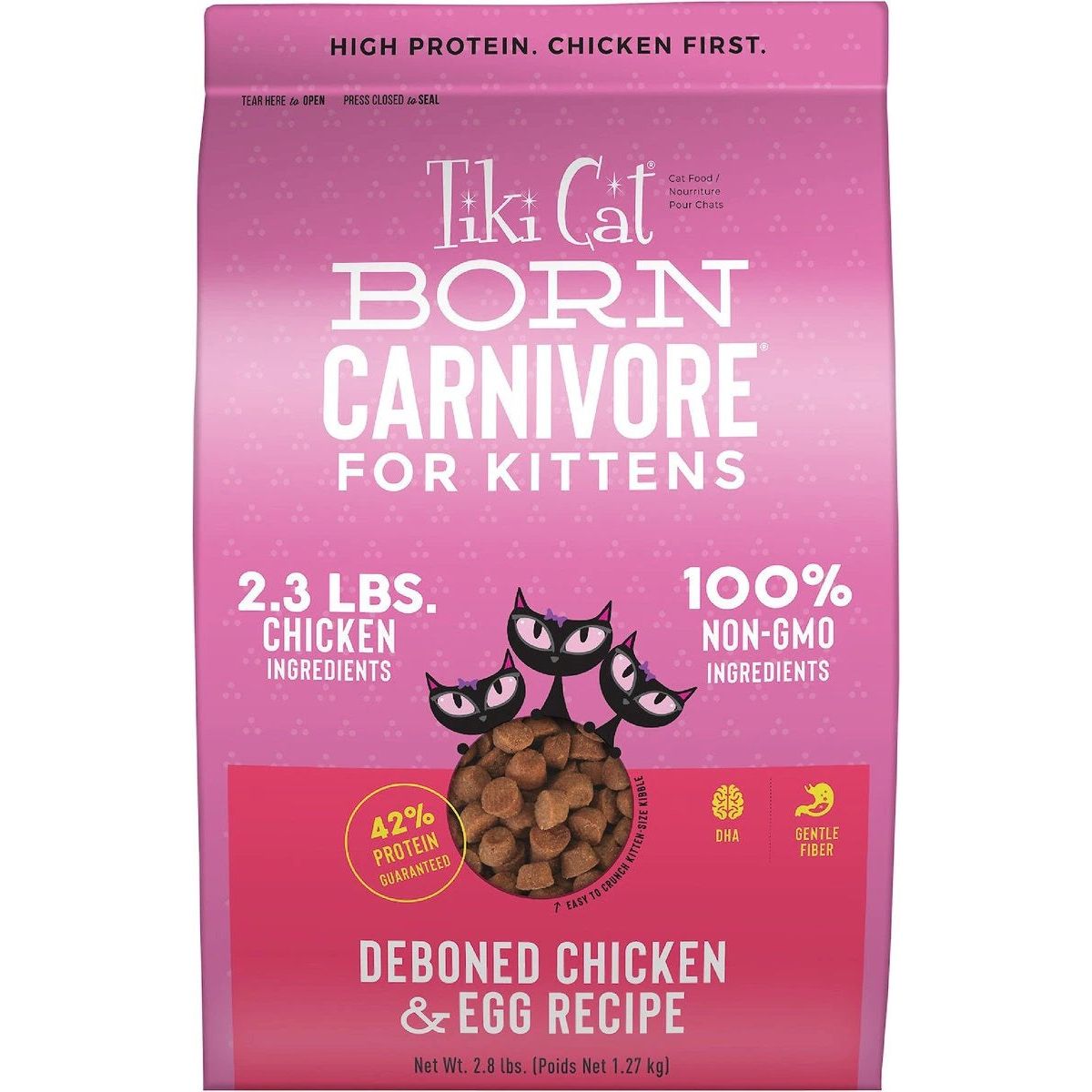 TIKI PET CAT CARNIVORE KITTEN GRAIN FREE CHICKEN and EGGS 2.8LB Default Title