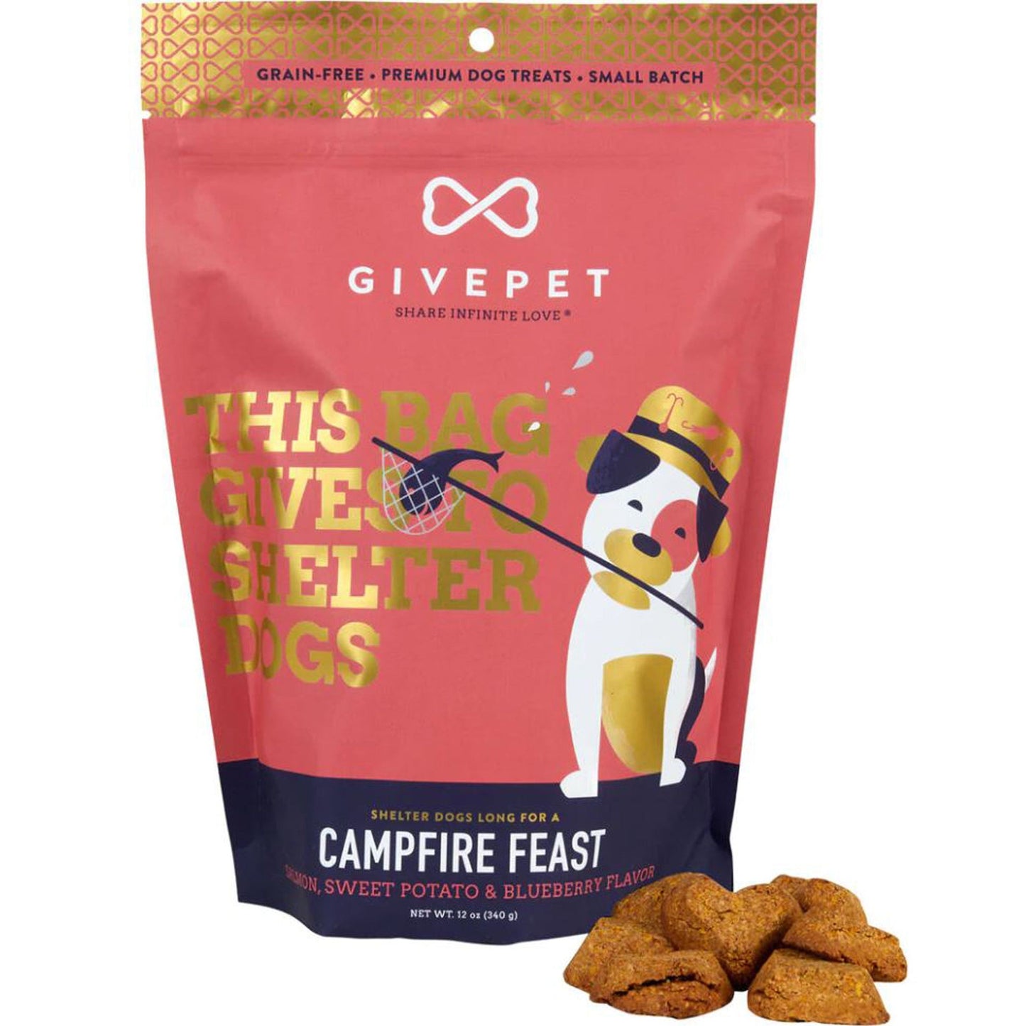 GivePet Campfire Feast Dog Treats – Salmon Recipe (11oz Bag)