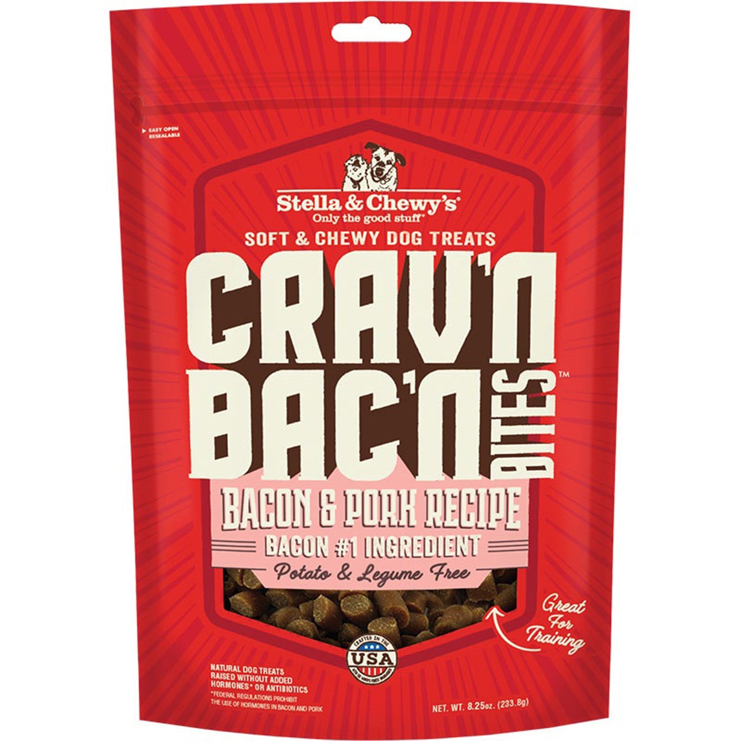 Stella & Chewy’s Crav’n Bacon Bites – Pork Recipe (8.25 oz Bag)