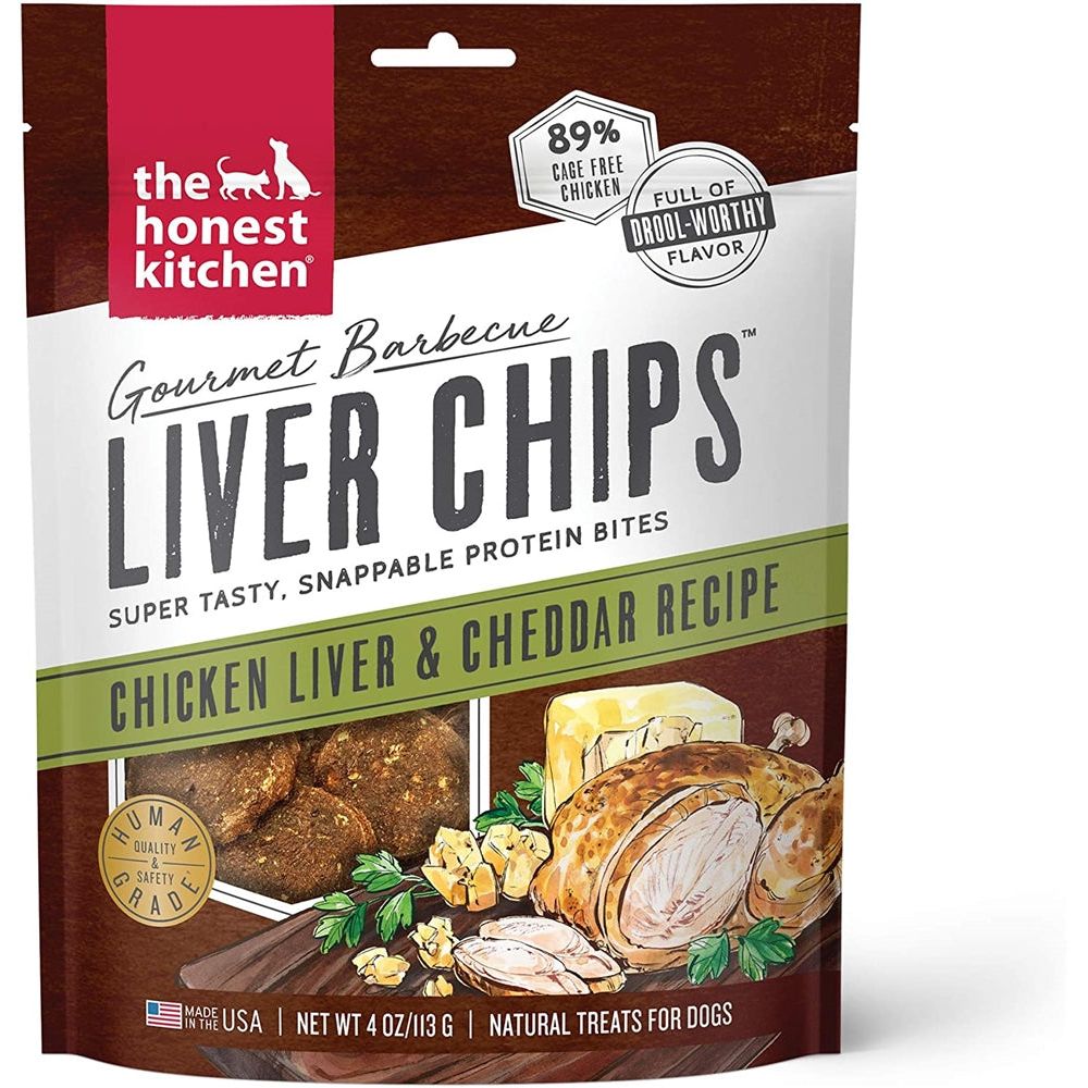 Honest Kitchen Dog Gourmet Chicken Liver & Cheddar Chips 4oz.