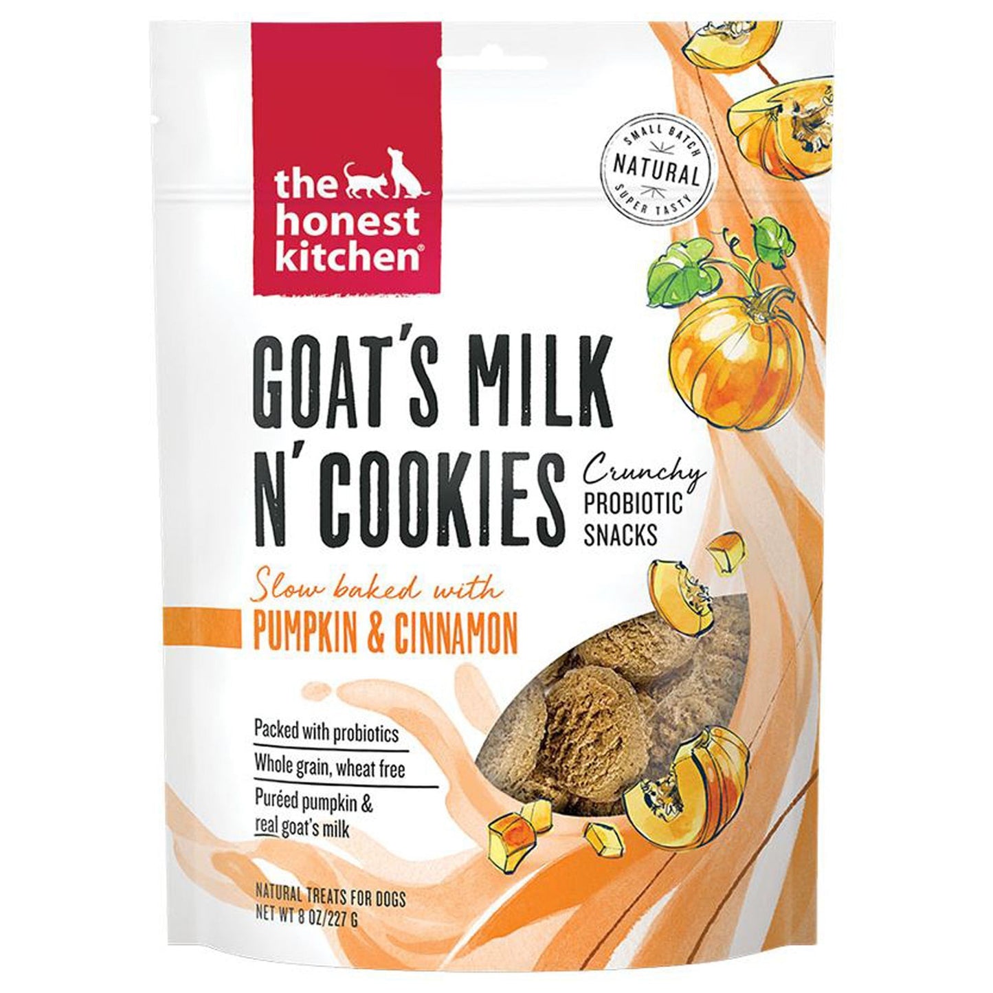 The Honest Kitchen Dog Goat’s Milk N’ Cookies – Pumpkin and Cinnamon (8oz)