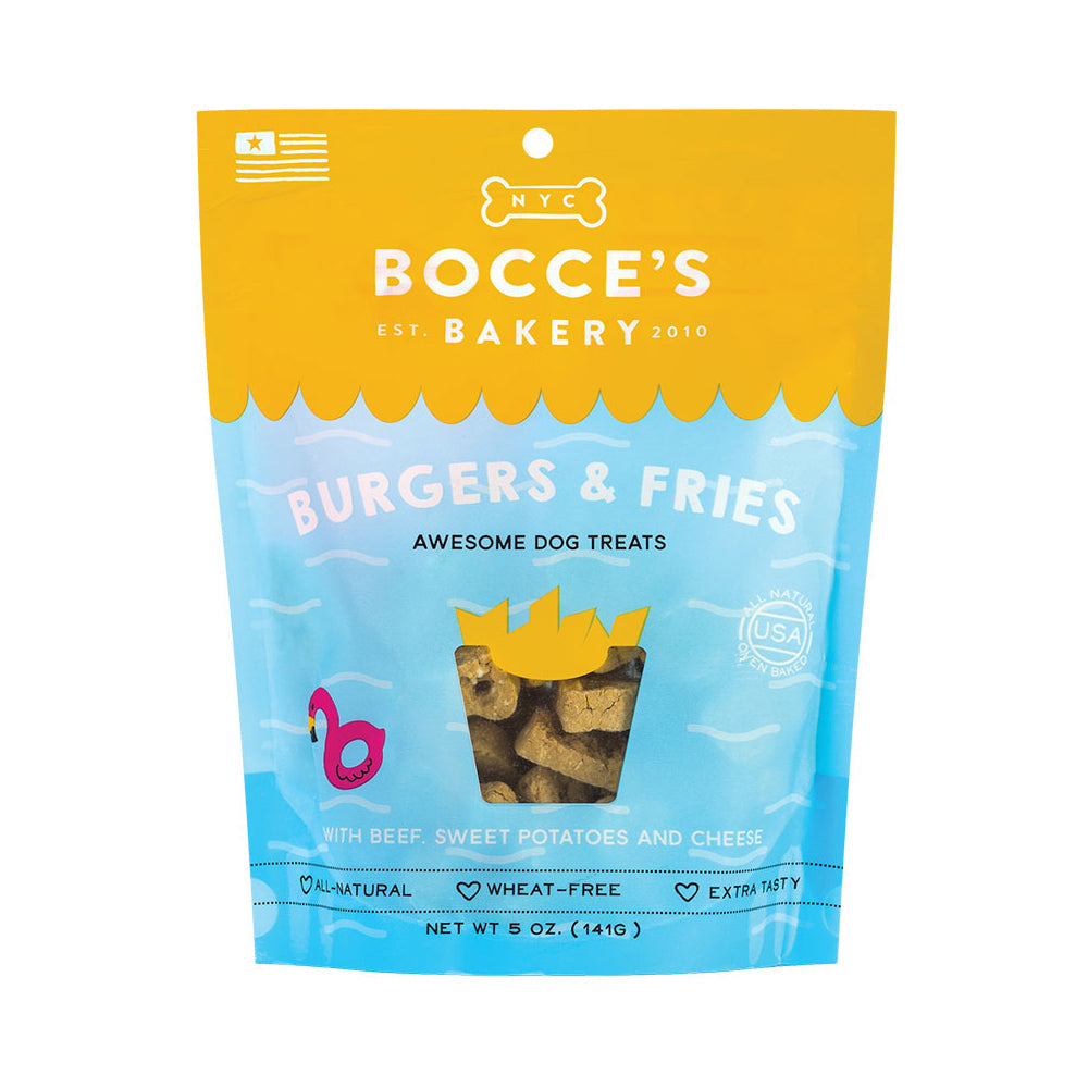 Bocce’s Bakery Burgers & Fries Dog Biscuits – 5oz