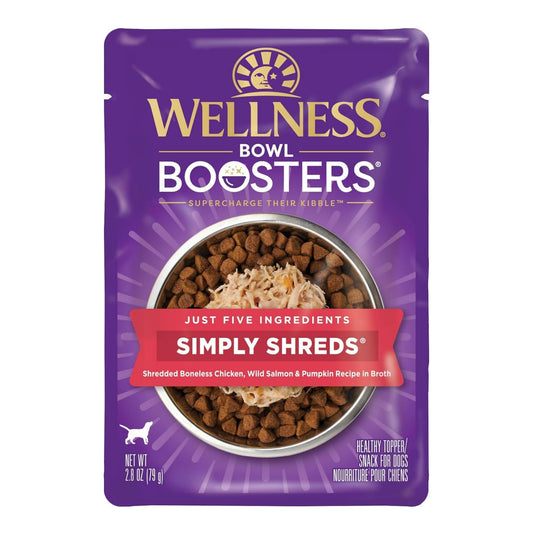 Wellness Bowl Boosters Simply Shreds – Chicken & Salmon Shred (2.8oz, Case of 12)