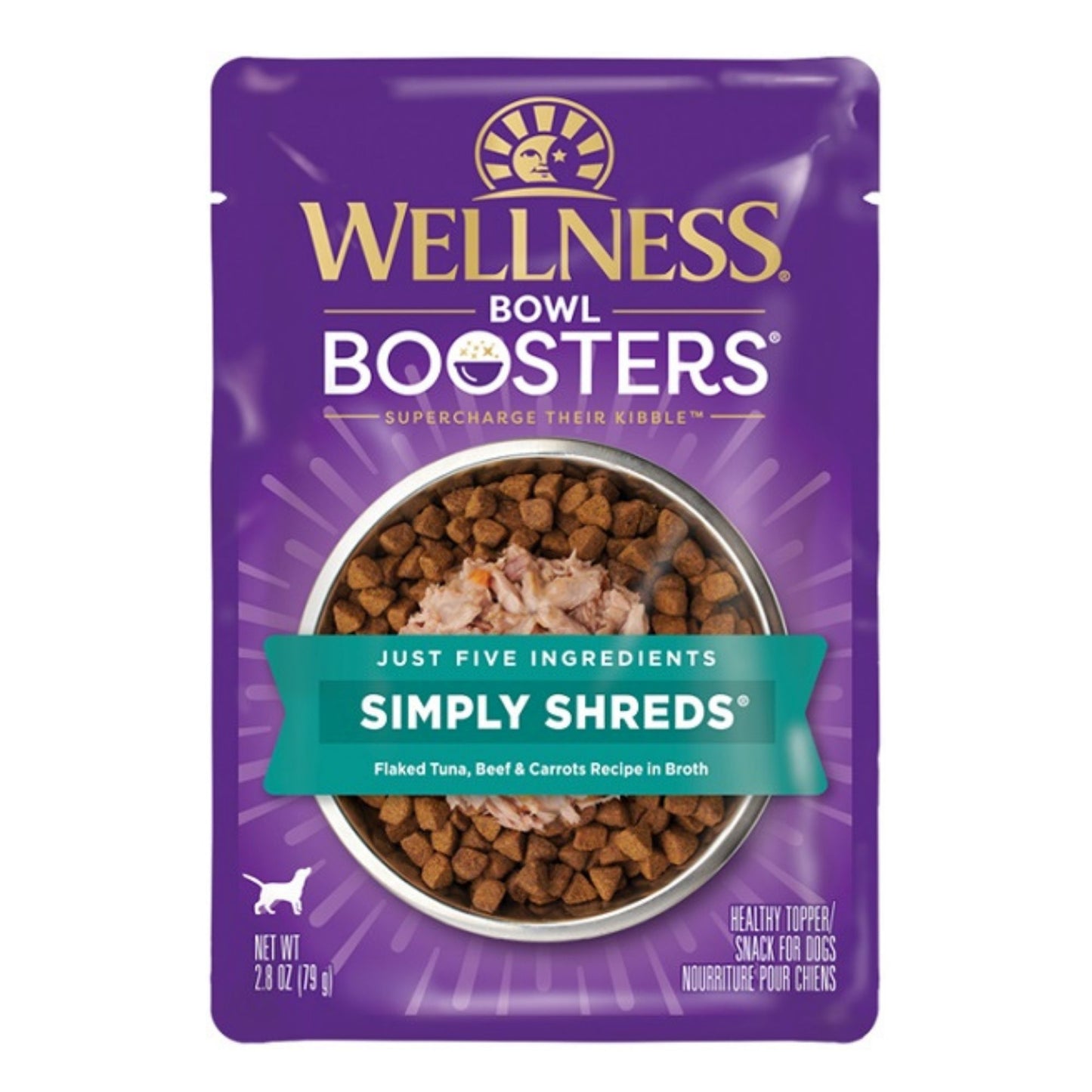 Wellness Bowl Boosters Simply Shreds – Tuna & Beef Flaked (2.8oz, Case of 12)