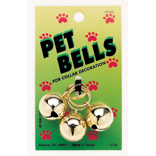 Coastal Round Cat Bell – Gold (1 in, 3 Pack)