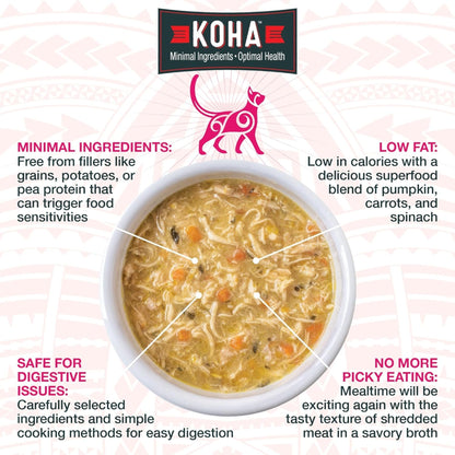 Koha Cat Pure Shreds Variety Pack – Grain-Free (2.8oz, Case of 24)