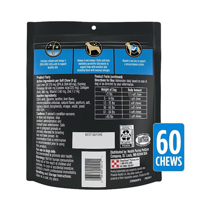 Purina Pro Plan Veterinary Diets Skin Care Soft Chews for Dogs – 60 Count