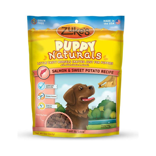 Zuke’s Puppy Naturals Grain-Free Salmon & Chickpea Dog Treats – 5 oz