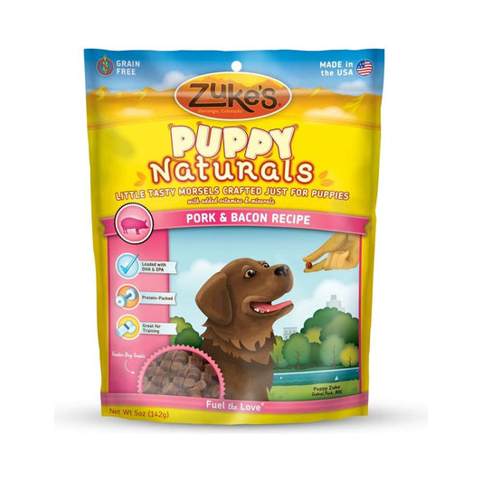 Zuke’s Puppy Naturals Grain-Free Pork & Chickpea Dog Treats – 5 oz
