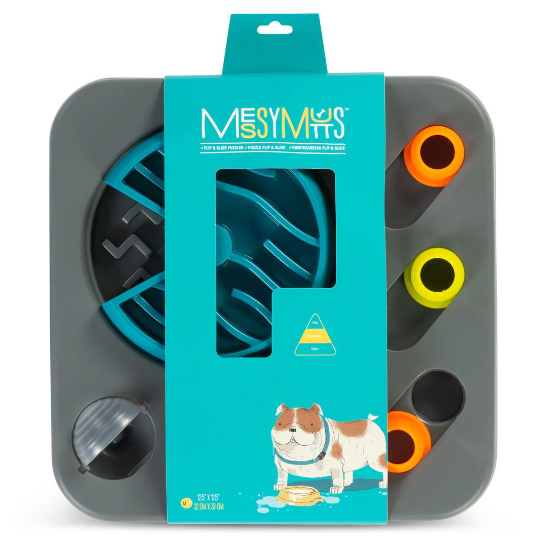 Messy Mutts Dog Interactive Puzzle Feeder – Square Small