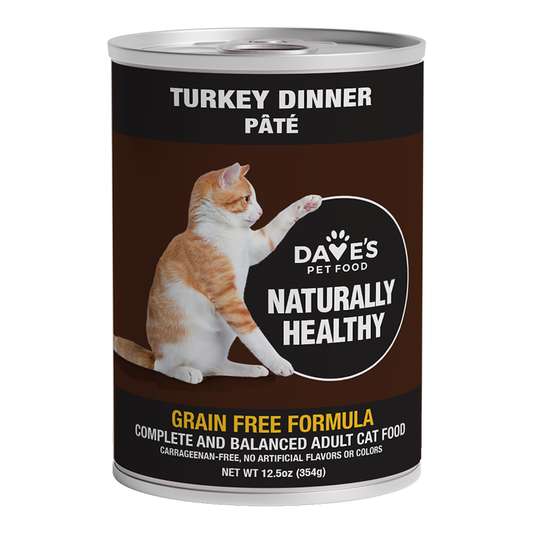 Dave's Naturally Healthy Turkey Formula Cat Food (12.5 oz, Case of 12)