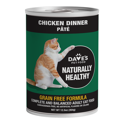 Dave's Naturally Healthy Chicken Formula Cat Food (12.5 oz, Case of 12)