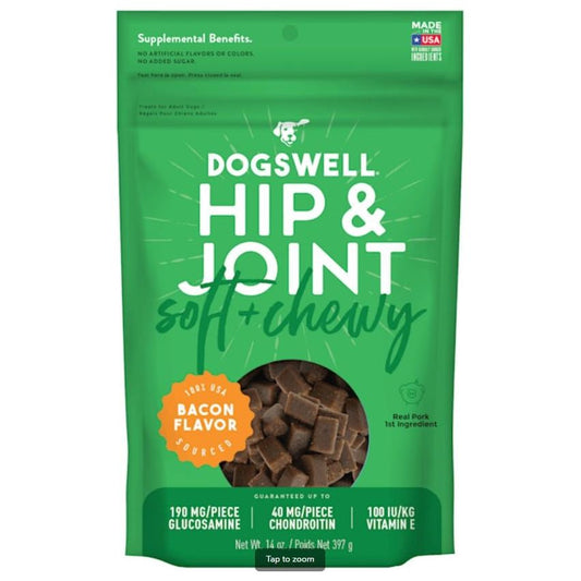 Dogswell Hip & Joint Soft Chews – Bacon & Pork Recipe, 14oz