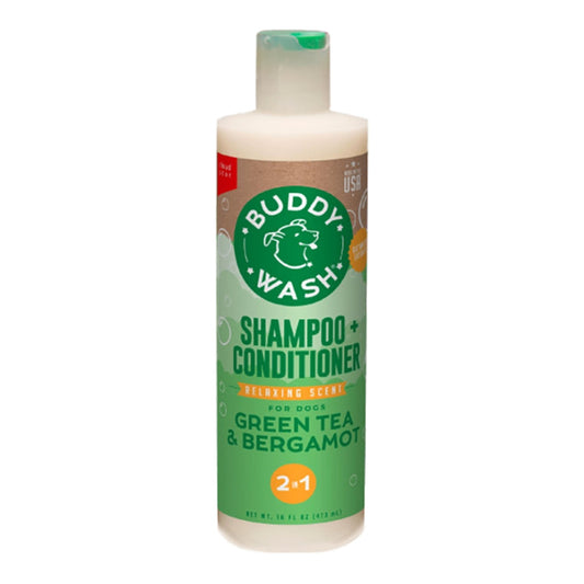 Cloud Star Buddy Wash 2-in-1 Dog Shampoo & Conditioner – Green Tea & Bergamot (16oz Bottle)