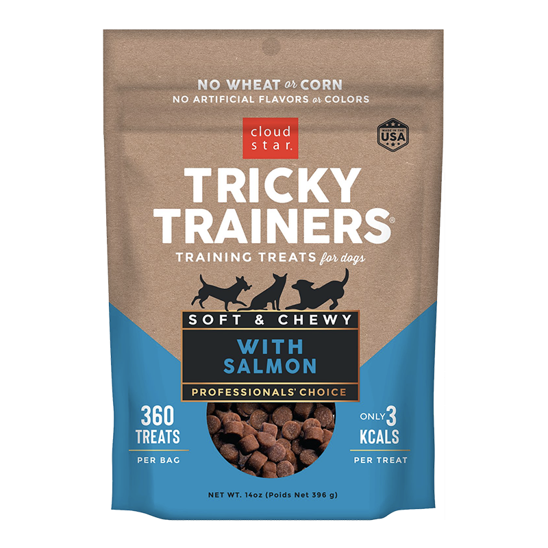 Cloud Star Tricky Trainers Chewy Dog Treats – Salmon Flavor (14oz Bag)