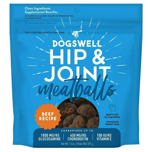 Dogswell Hip & Joint Grain-Free Beef Meatballs for Dogs – 14oz