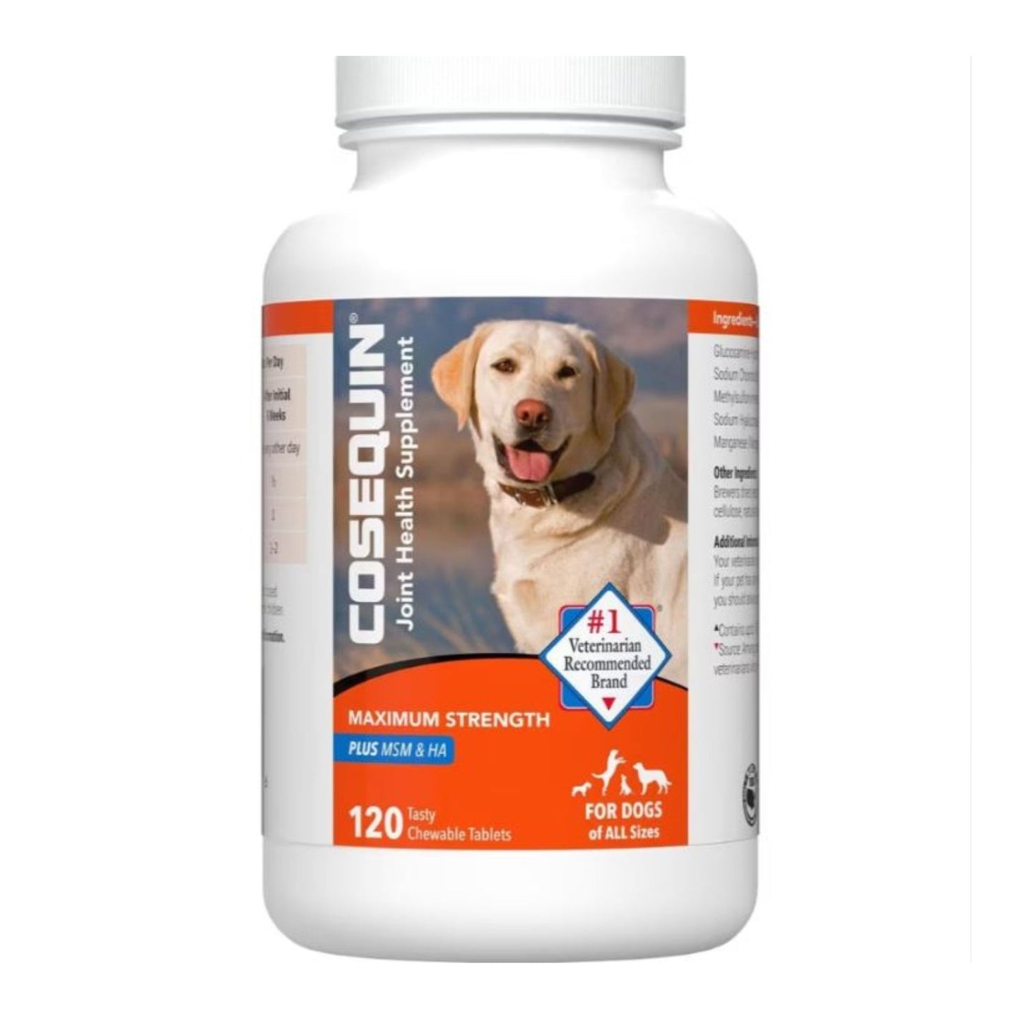 Cosequin Joint Health Supplement with MSM for Dogs – 120 Chewable Tablets