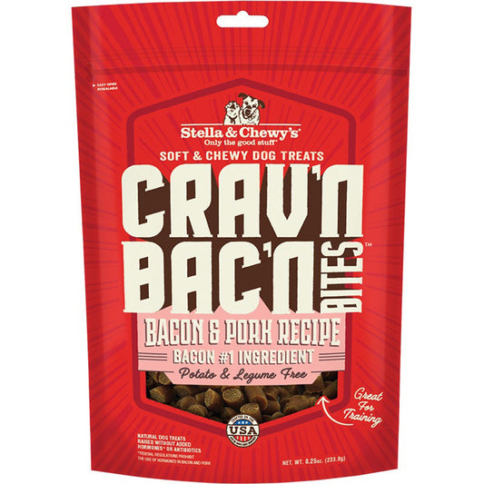Stella & Chewy’s Crav’n Bacon Bites – Pork Recipe (8.25 oz Bag)