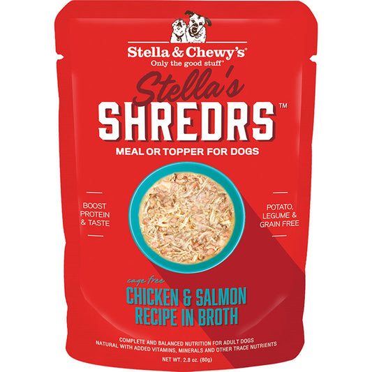 Stella & Chewy’s Dog Shredrs – Chicken & Salmon (2.8 oz, Case of 24)