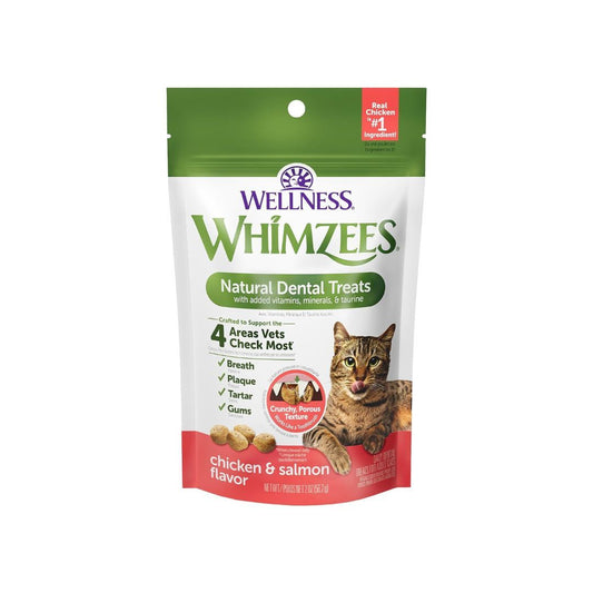 Whimzees Cat Dental Treats – Chicken & Salmon (2oz)