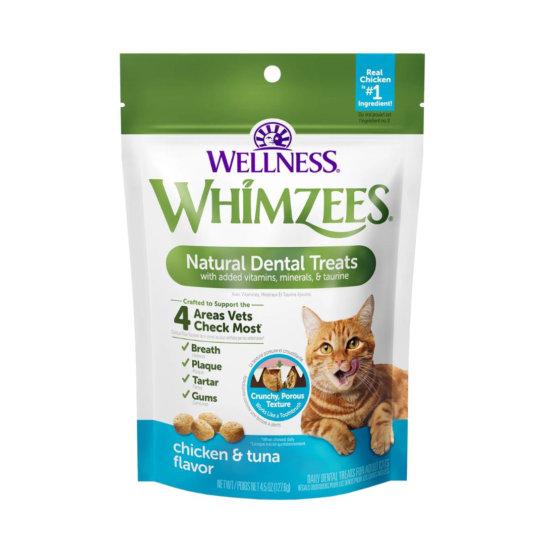 Whimzees Cat Dental Treats – Chicken & Tuna (4.5oz)