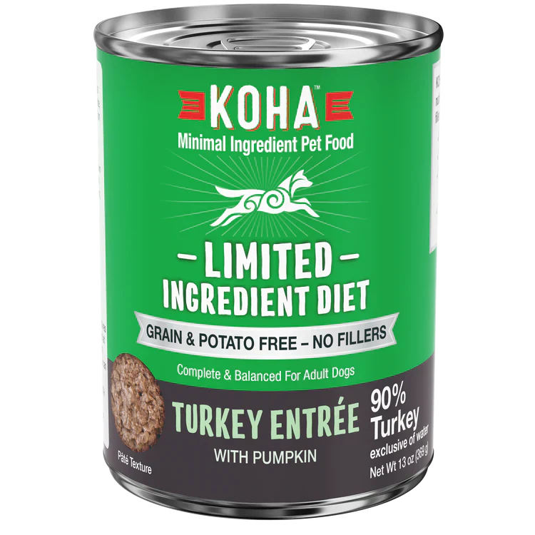 Koha Limited Ingredient Dog Food – Turkey Paté, Grain-Free (13oz, Case of 12)