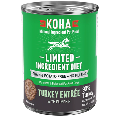 Koha Limited Ingredient Dog Food – Turkey Paté, Grain-Free (13oz, Case of 12)