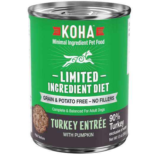 Koha Limited Ingredient Dog Food – Turkey Paté, Grain-Free (13oz, Case of 12)