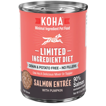 Koha Limited Ingredient Dog Food – Salmon Paté, Grain-Free (13oz, Case of 12)