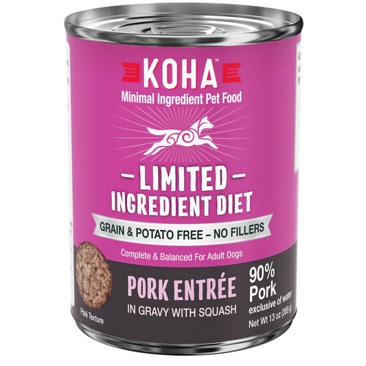 Koha Limited Ingredient Dog Food – Pork Paté, Grain-Free (13oz, Case of 12)