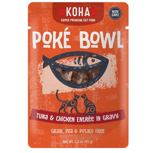 Koha Poké Bowl Tuna & Chicken in Gravy Cat Food – 3oz (Case of 24)