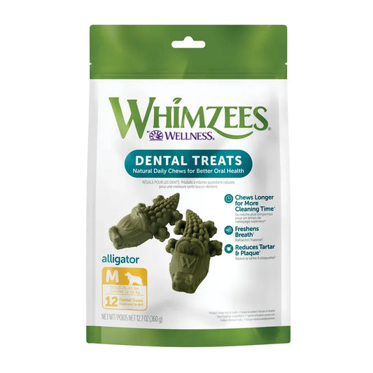 Whimzees Alligators Dental Chews – Small (12.7oz Bag)