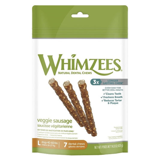 Whimzees Veggie Sausage – Large (14.8 oz. Bag)