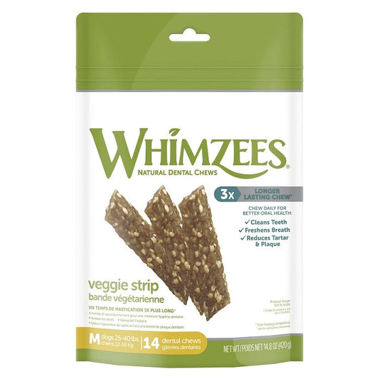 Whimzees Veggie Strip – Medium (14.8 oz. Bag)