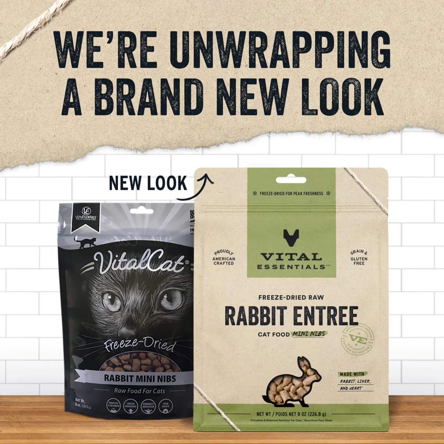 Vital Essentials Cat Freeze-Dried Mini Nibs – Rabbit Recipe (8oz)