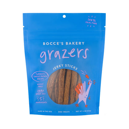 Bocce’s Bakery Grazers Turkey Jerky Sticks – 4oz