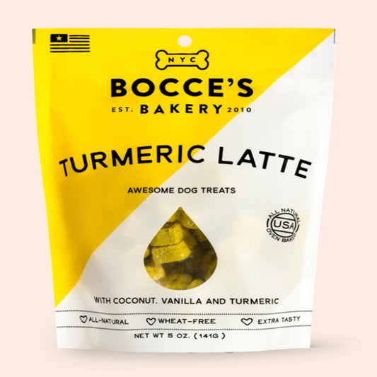 Bocce’s Bakery Turmeric Latte Dog Biscuits – 5oz