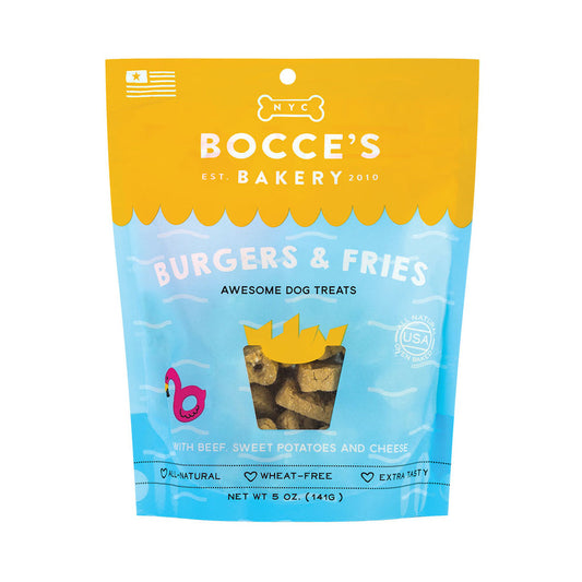 Bocce’s Bakery Burgers & Fries Dog Biscuits – 5oz