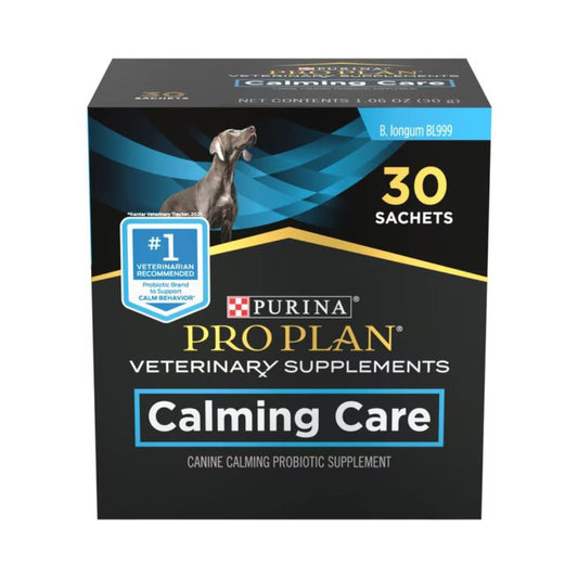 Purina Pro Plan Calming Care Powder for Dogs – Liver Flavored Probiotic Supplement (30 Count)